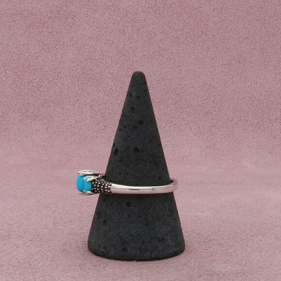 chuck clemency sterling silver sleeping beauty turquoise ring size 10 - Picture 2 of 3